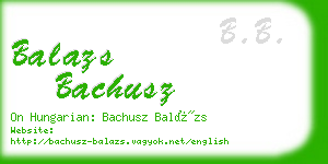 balazs bachusz business card